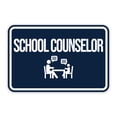 thumbnail image 1 of Classic Framed School Counselor Sign (Navy Blue / White) - Small, 1 of 5