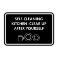 thumbnail image 1 of Classic Framed Self-Cleaning Kitchen Clear Up After Yourself Sign (Black) - Large, 1 of 5