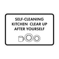 thumbnail image 1 of Classic Framed Self-Cleaning Kitchen Clear Up After Yourself Sign (White) - Large, 1 of 5