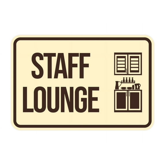 Classic Framed Staff Lounge Sign (Black /Gold) - Small