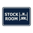 thumbnail image 1 of Classic Framed Stock Room Sign (Navy Blue / White) - Large, 1 of 6
