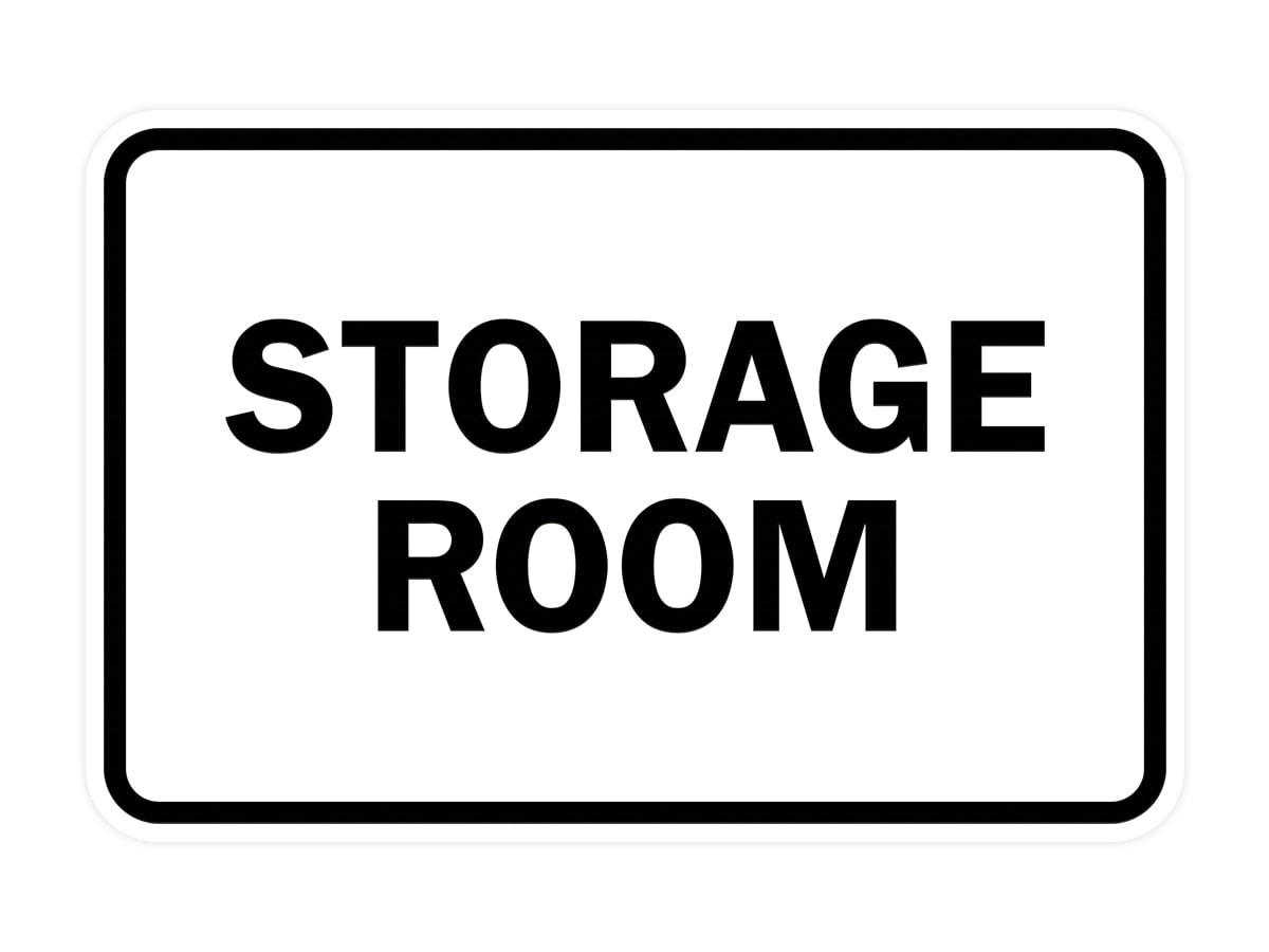 Classic Framed Storage Room Sign (White) - Small - Walmart.com