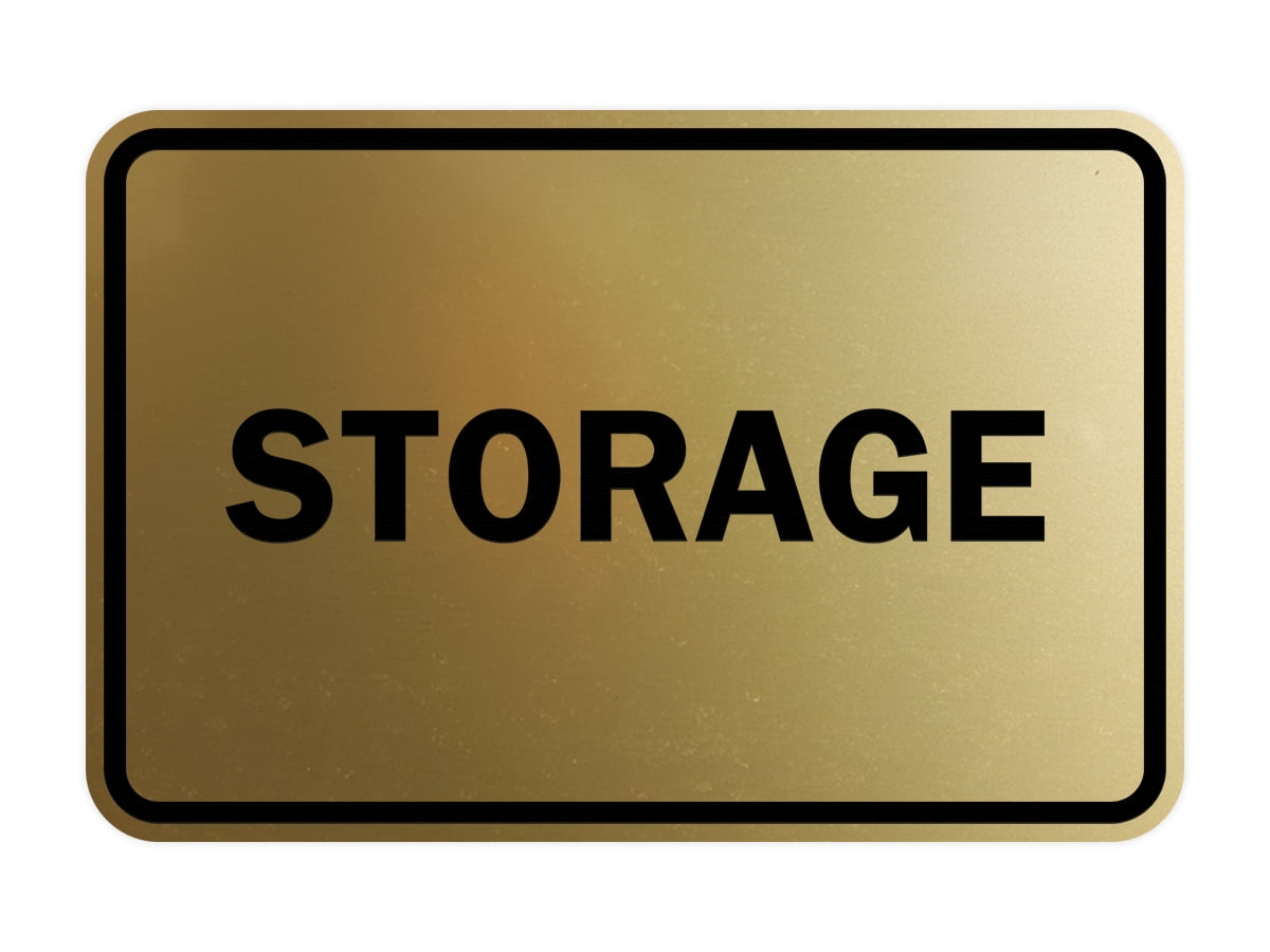 Classic Framed Storage Sign (Brushed Gold) - Small - Walmart.com