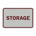 thumbnail image 1 of Classic Framed Storage Sign (Light Grey / Burgundy) - Medium, 1 of 1