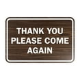 thumbnail image 1 of Classic Framed Thank You Please Come Again Sign (Walnut) - Large, 1 of 1