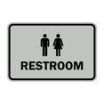 thumbnail image 1 of Classic Framed Unisex Restroom Sign (Lt Gray) - Medium, 1 of 1