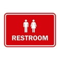 thumbnail image 1 of Classic Framed Unisex Restroom Sign (Red) - Large, 1 of 1