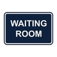 thumbnail image 1 of Classic Framed Waiting Room Sign (Navy Blue / White) - Medium, 1 of 1
