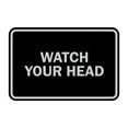 thumbnail image 1 of Classic Framed Watch Your Head Sign (Black / Silver) - Medium, 1 of 1