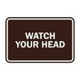 thumbnail image 1 of Classic Framed Watch Your Head Sign (Dark Brown) - Medium, 1 of 1