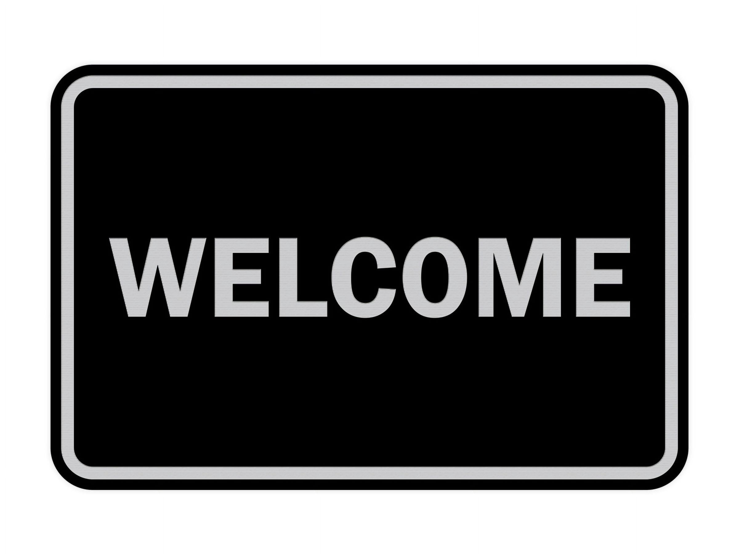 Classic Framed Welcome Sign (Black / Silver) - Large - Walmart.com