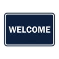 thumbnail image 1 of Classic Framed Welcome Sign (Navy Blue / White) - Large, 1 of 1