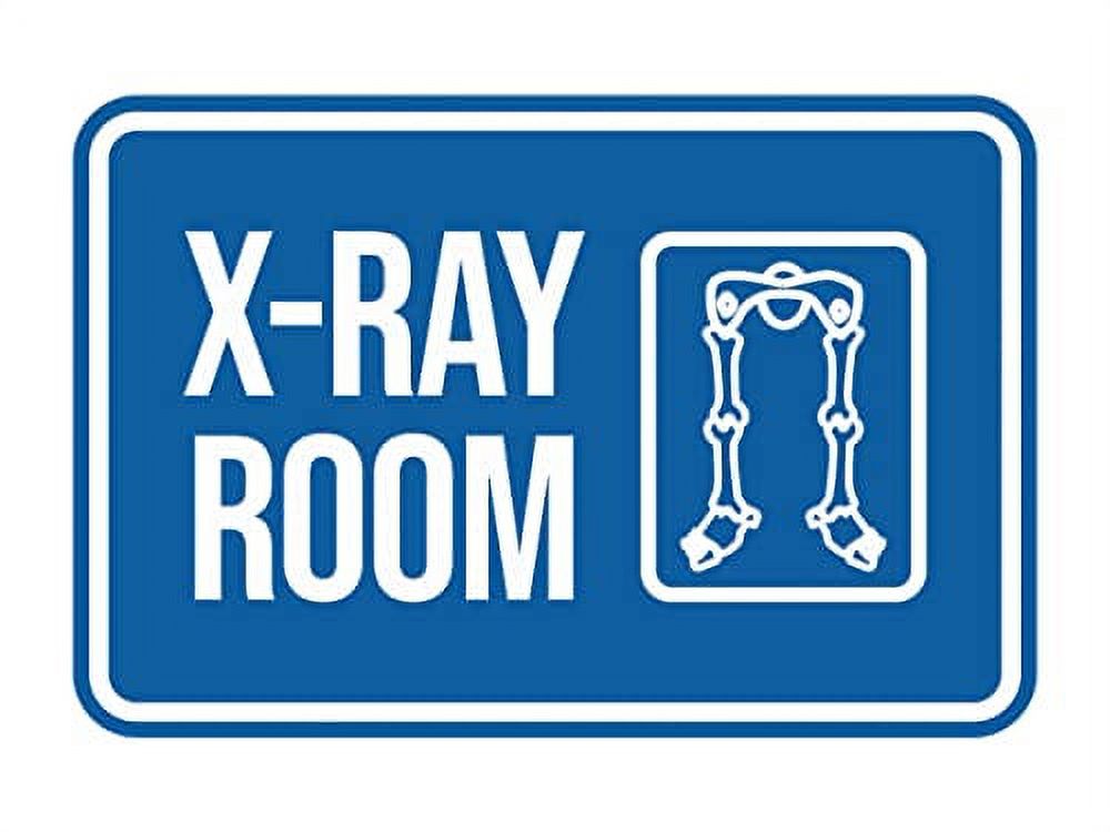 Classic Framed XRay Room Sign (Blue) Small