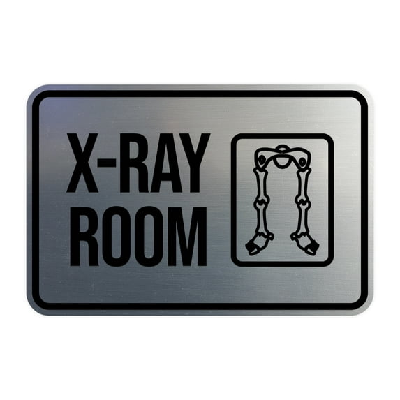 Classic Framed X-Ray Room Sign (Brushed Gold) - Small