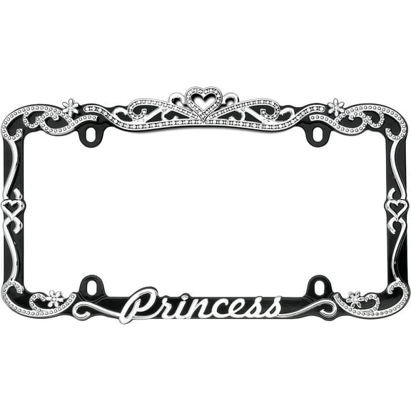 Cruiser Accessories Princess Die-Cast Metal License Plate Frame