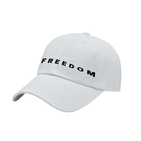 Classic Freedom Print Baseball Cap for Men/Women - Adjustable Strap, Breathable Cotton, Daily Outdoor Sun Protection Hat