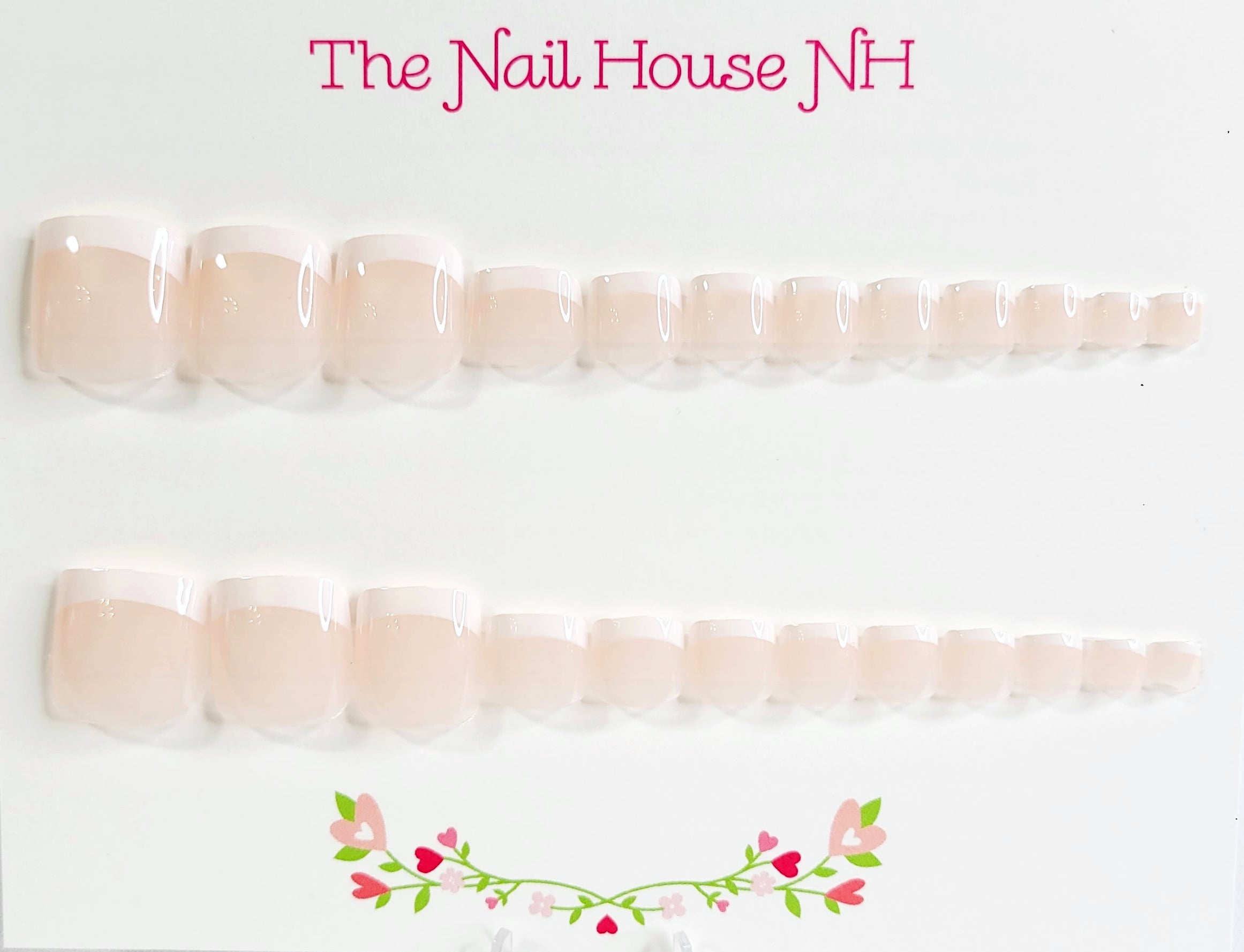 Classic French Manicure Toe Nail Press On Nails by The