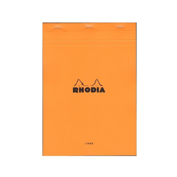 Classic French Paper Pads ruled with margin, 8 1/4 in. x 11 3/4 in., orange (pack of 3)