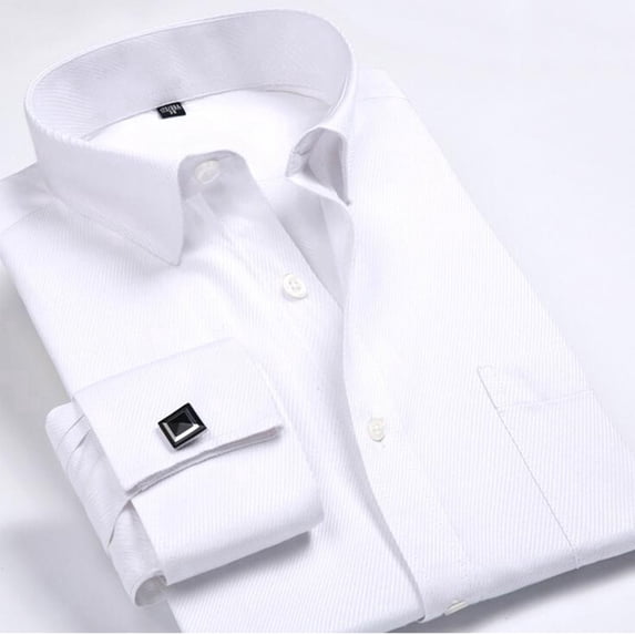 TANSILING Men's French Cuff Dress Shirt with Free Cufflinks, S-3XL