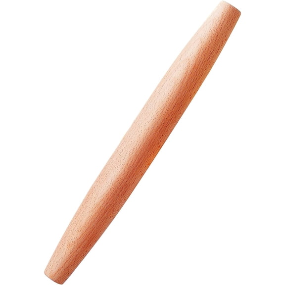Classic French Rolling Pin 11.8 Inch Solid Natural Beech Wood Tapered Dough Roller for Baking Pizza Pie Crust Pastry