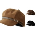 thumbnail image 1 of Classic French Style Soft Slouchy Beret with Decorative Buckle Detail for Daily Casual Wear, 1 of 6