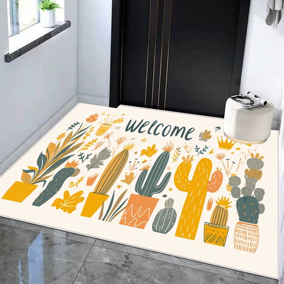 Classic Friends Welcome Door Mat Absorbent quick drying Non-slip Kitchen mat customizable gift rug L