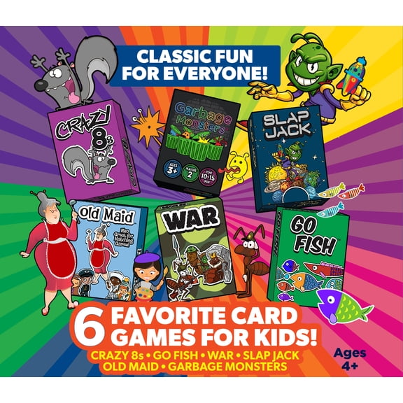 Classic Fun Kids 6 Card Games