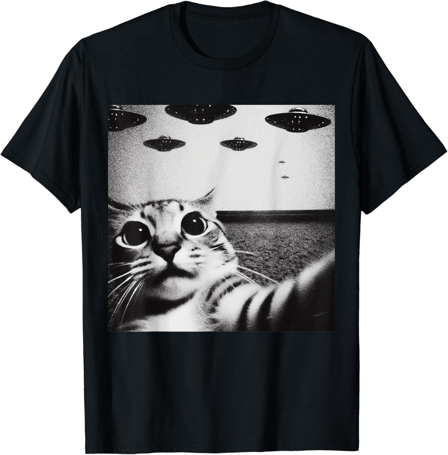 T-shirt Humour Alien Cat - 100% Coton - Tailles S à 3XL - Cadeau Fan De Sci-fi - Personnalisable