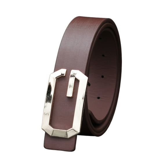 Classic G Buckle Belt for Men and Women with Smooth Gold Finish Timeless Casual Wear Durable Everyday Accessory