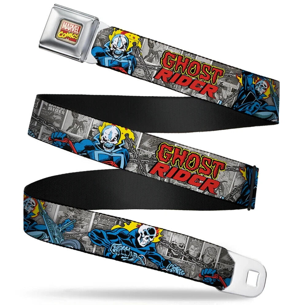 Classic GHOST RIDER 3-Riding Poses/Comic Blocks Grays/Yellow/Black/Red ...