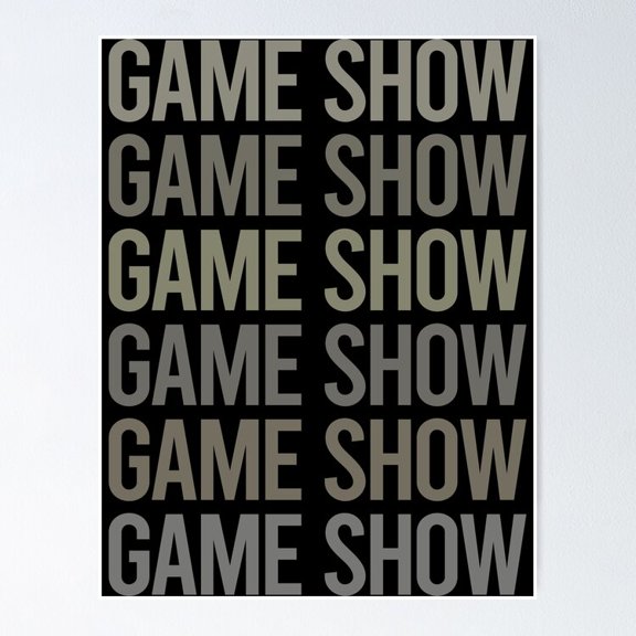Classic Game Show Grid Typography Wall Decor Retro Television Art, Unframed Poster