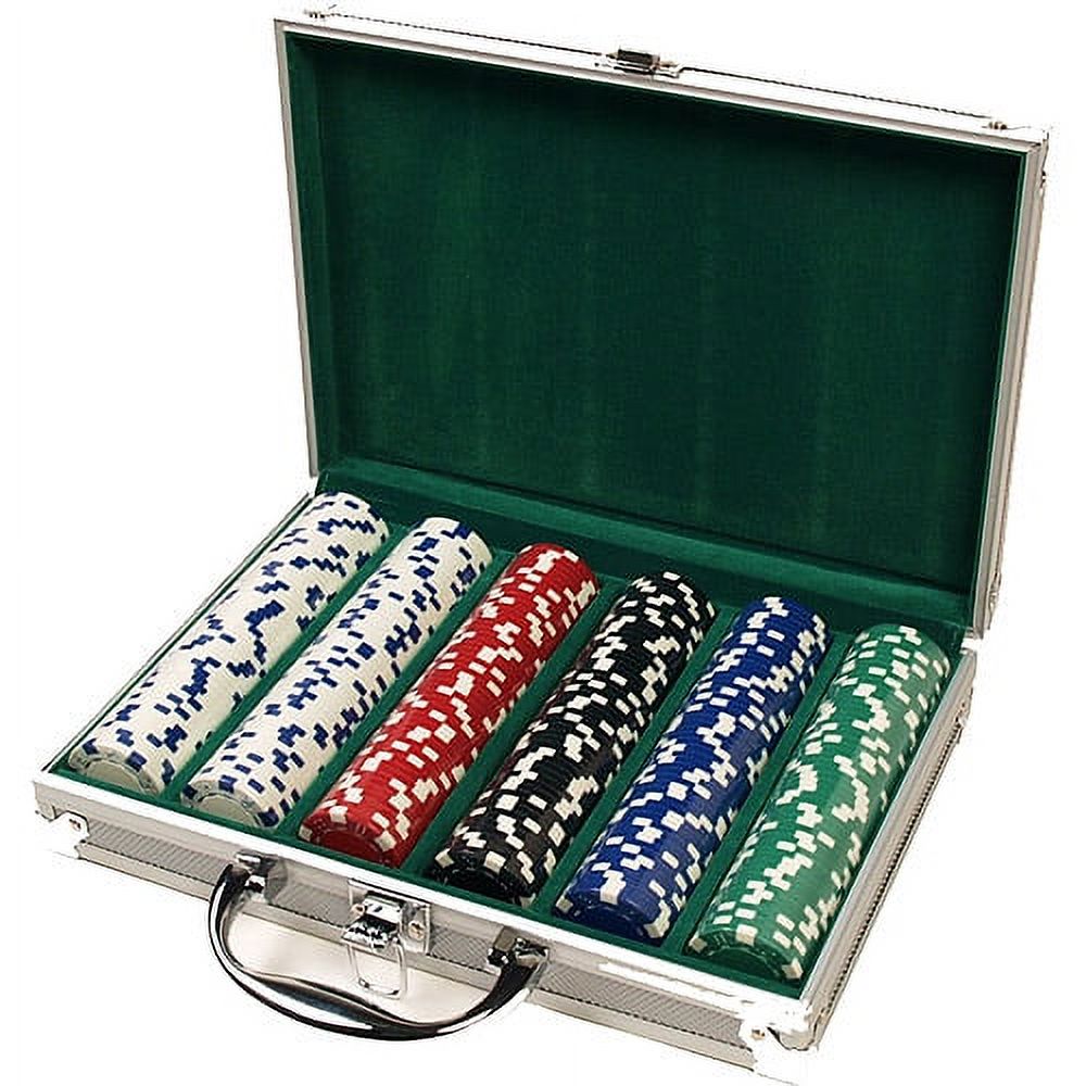 Classic Games Collection Poker Chip Case With 300 Casino-Weight Chips, Felt-Lined Attache - image 1 of 2
