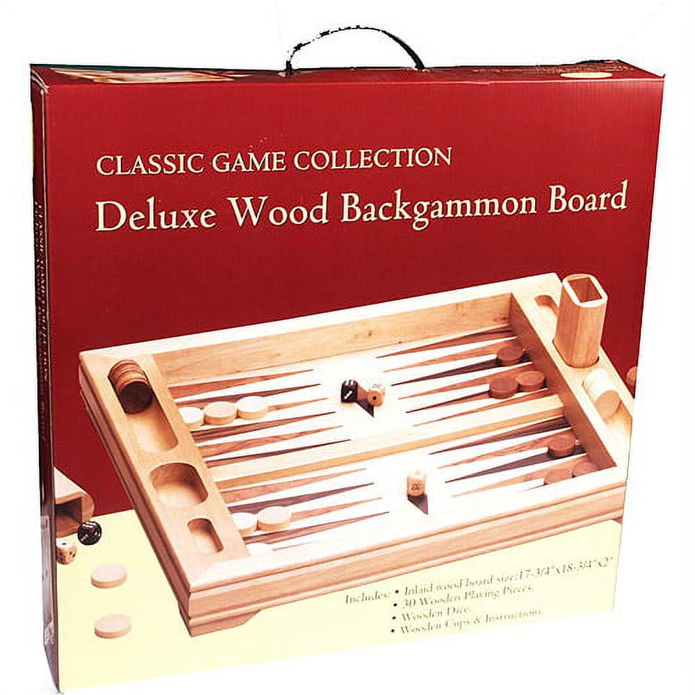 Crazy Games Backgammon Set - 2 players Classic Backgammon Sets for Adults  Board Game with Premium Leather Case - Best Strategy & Tip Guide (Brown