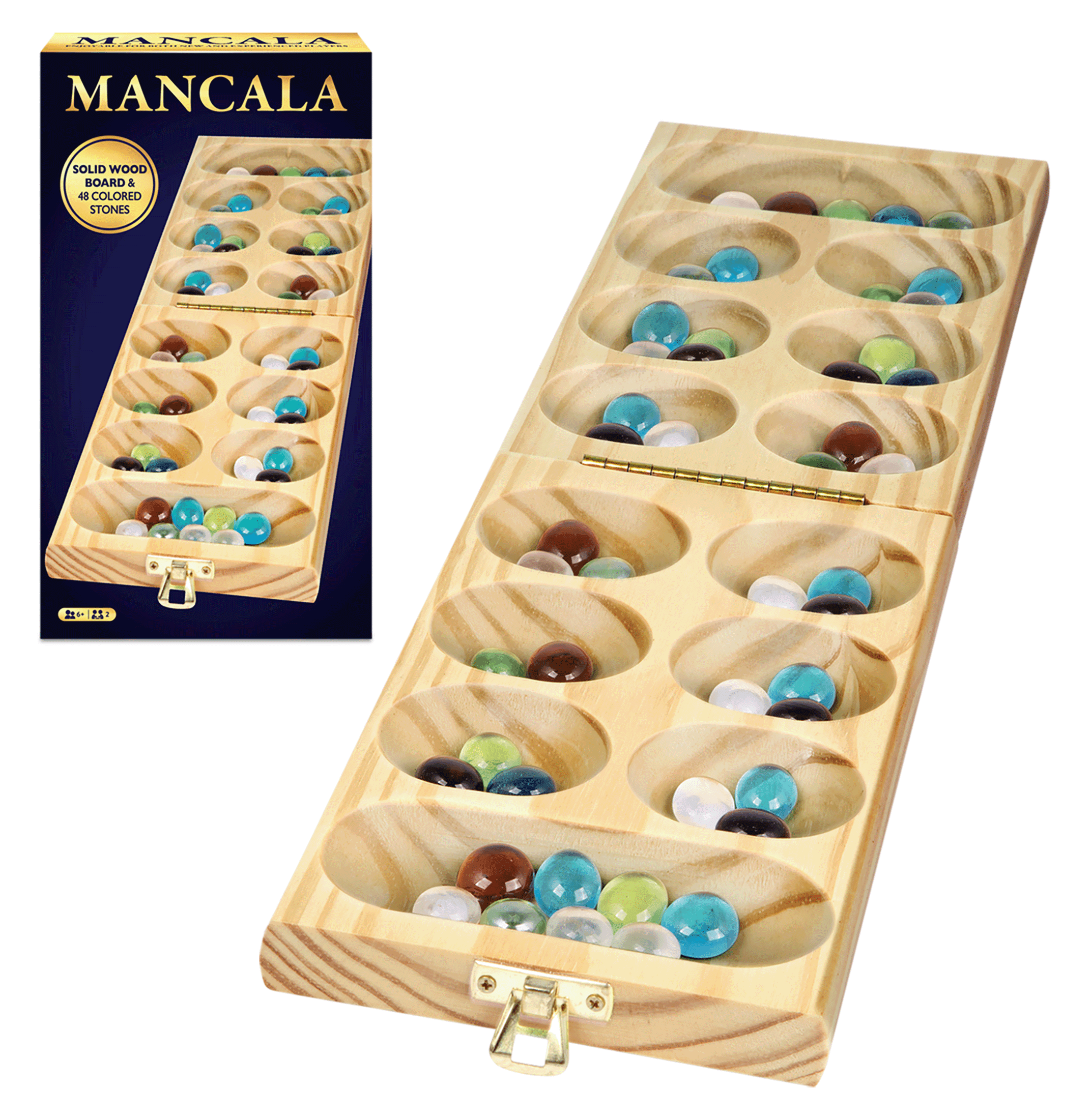 Classic Games, Mancala Strategy Folded Board Games, with Simple Rules ...
