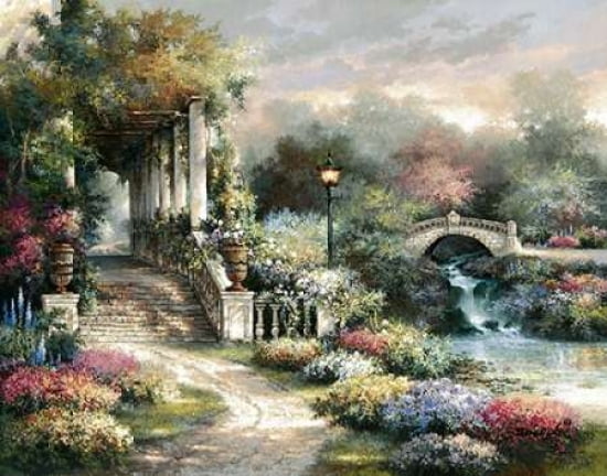 Classic Garden Retreat Canvas Art - James Lee (22 x 28)