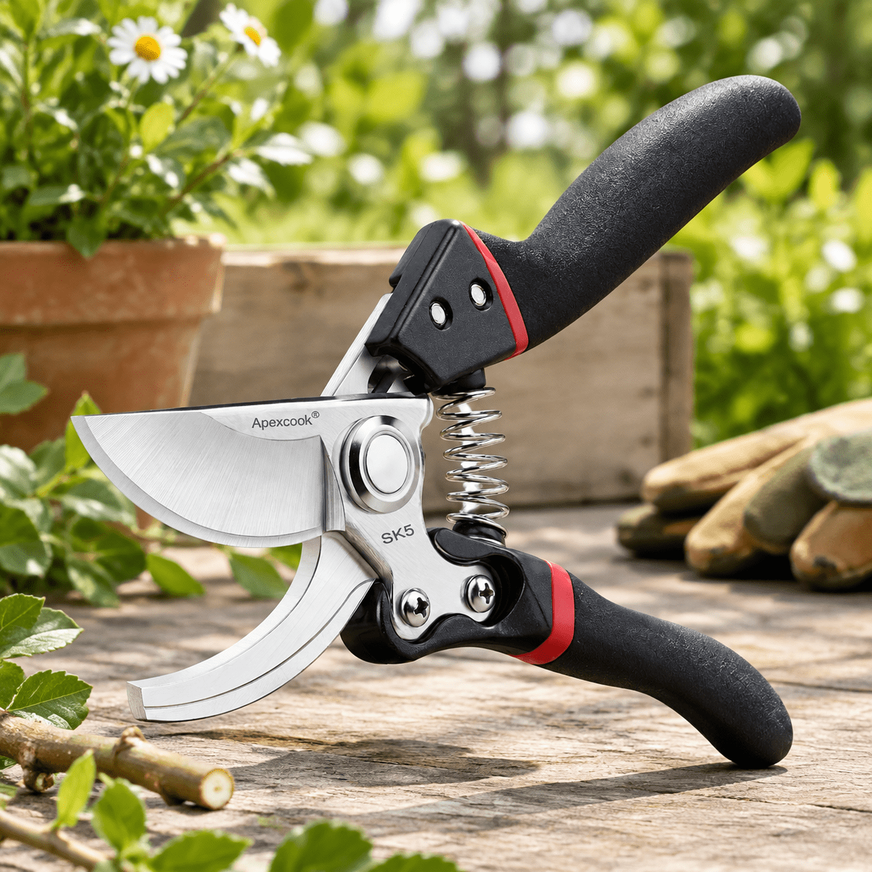 Classic Garden Shears Carbon Steel Pruning Shears For Shrubs Flowers ...