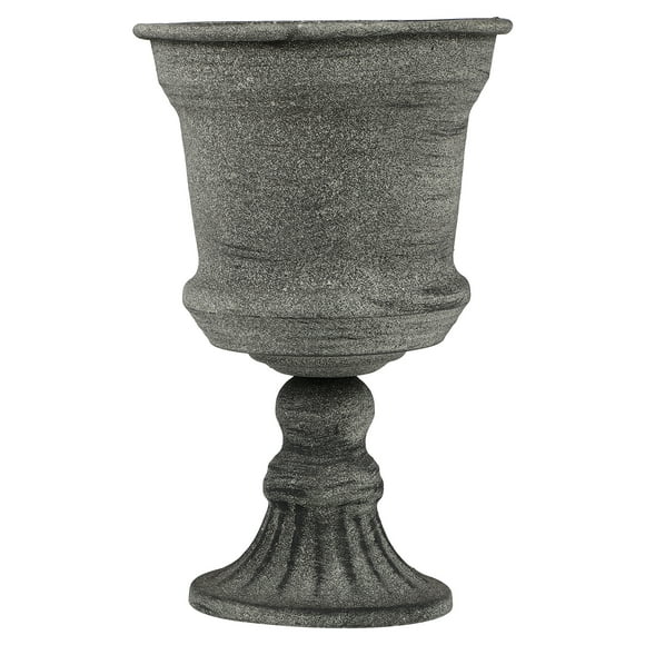 Classic Garden Urn Planter for Outdoor Plants Grey Vintage Flower Pot 12.5X20CM