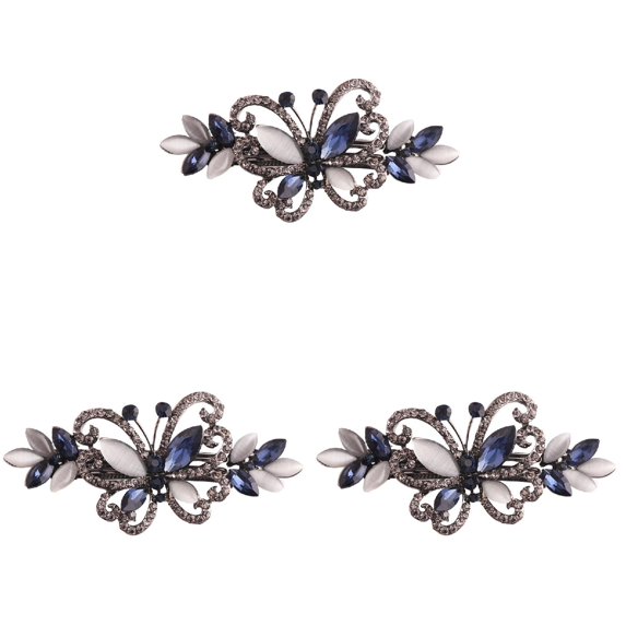 Classic Gemstone Hairpin Side Clip Hair Accessories Hairpin For Women Jewelry Pearl Barrette Hair Clips Pairs Mini Love Dolls Vintage Barrettes Hair Clips Small Barrettes for Girls Thin Hair