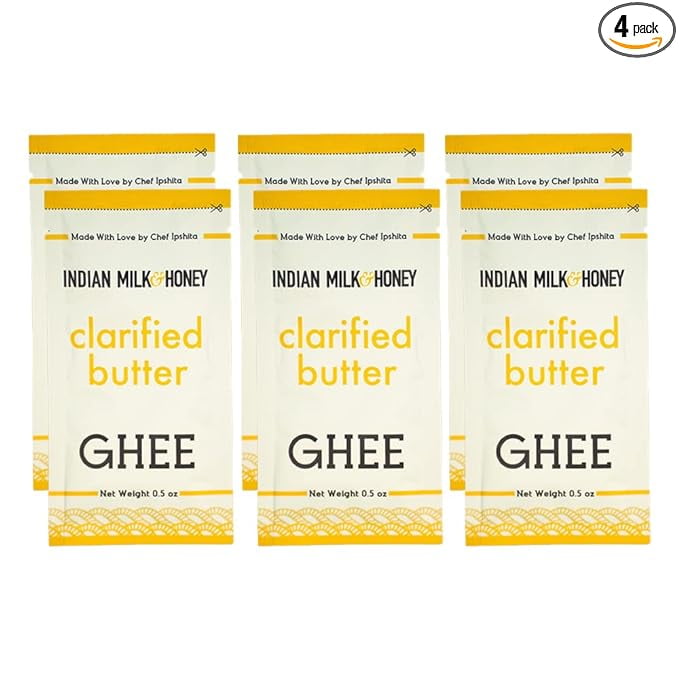 Classic Ghee Butter, GrassFed by Indian Milk & Honey, 0.5 oz x 6