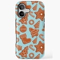thumbnail image 1 of Classic Gingerbread Cookies Holiday Festive Artwork iPhone Case 17 through 11 Pro Max, 1 of 2