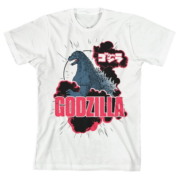 Classic Godzilla Youth White Graphic Tee-XS