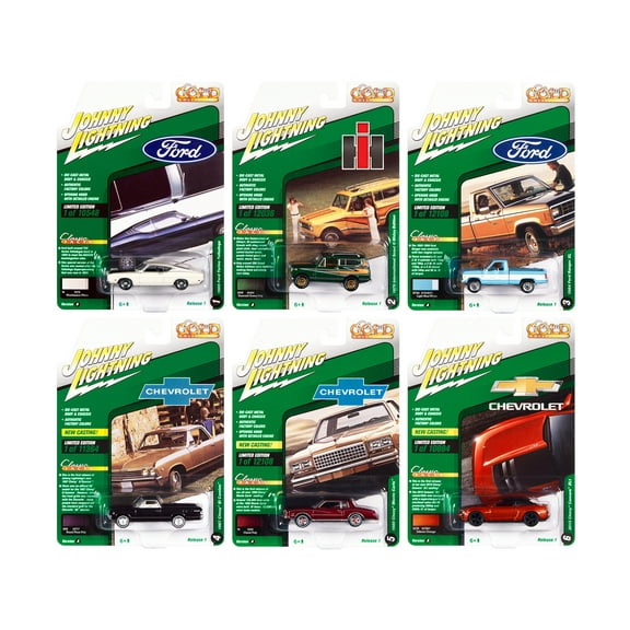 "Classic Gold Collection" 2022 Set A of 6 Cars Release 1 1/64 Diecast Model Cars by Johnny Lightning