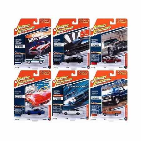 "Classic Gold Collection" 2023 Set B of 6 Cars Release 1 1/64 Diecast Model Cars by Johnny Lightning