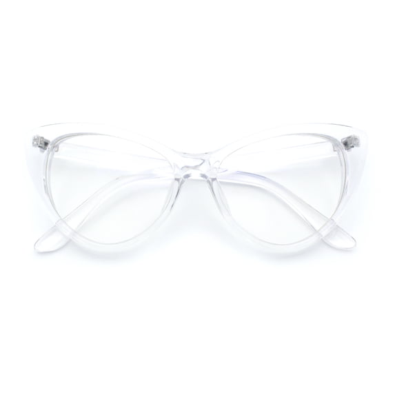 Classic Gothic True Cat Eye Frame Blue Light Filtering Computer Glasses / Clear