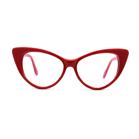 Classic Gothic True Cat Eye Frame Blue Light Filtering Computer Glasses Red
