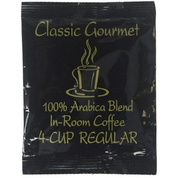 Classic Gourmet Regular 4 Cup Coffee Filterpack for Hotels and Motels- Case of 200