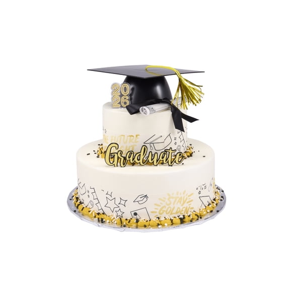 Classic Grad Two Tier Cake