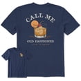 thumbnail image 1 of Classic Graphic T-Shirt for Men Featuring Cocktail Design - Life is Good, Darkest Blue, Medium Size, 1 of 5