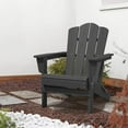 Classic Gray Folding Plastic Adirondack Chair