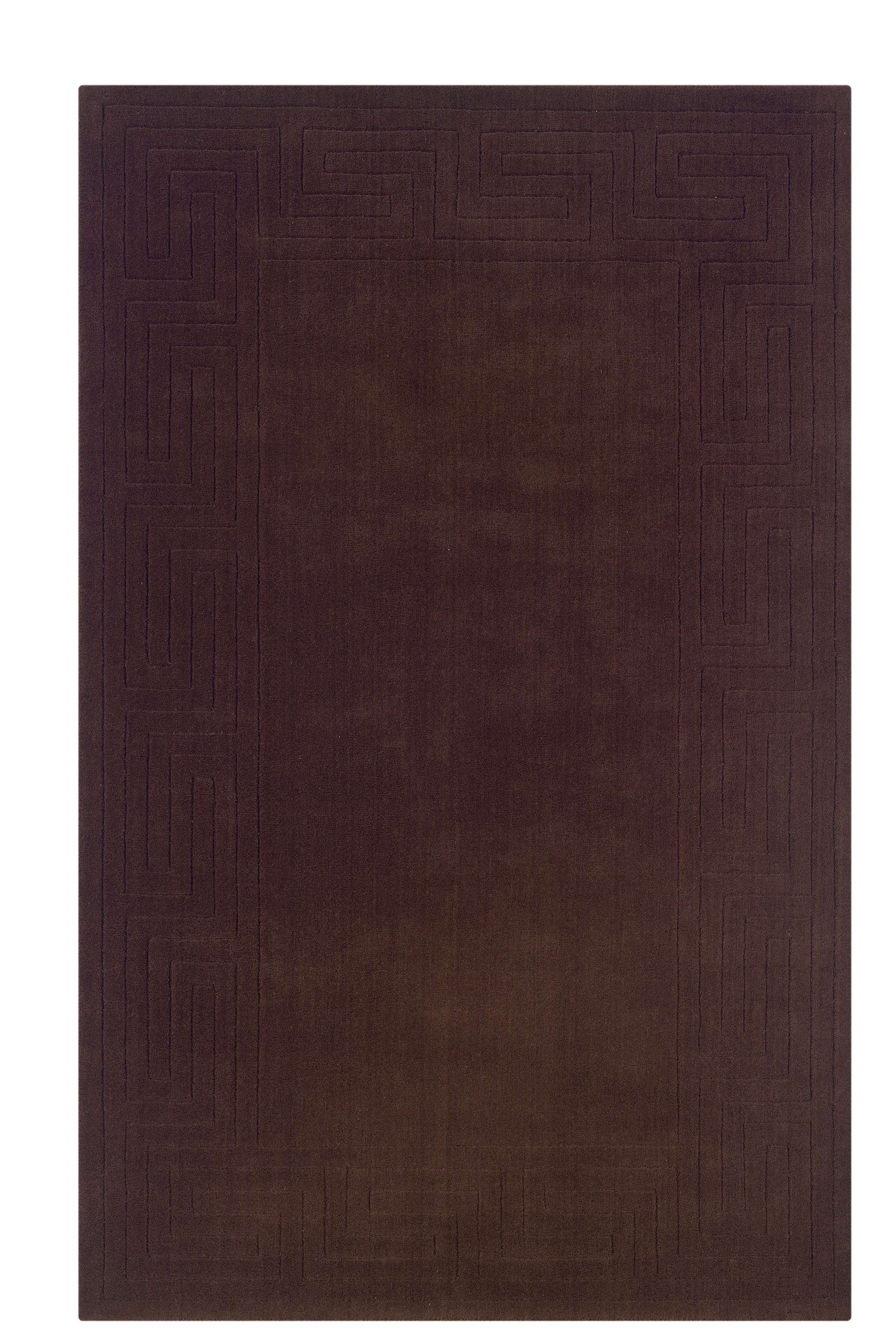 Classic Greek Key Area Rug 5x8 Hand Woven French Roast Durable Design